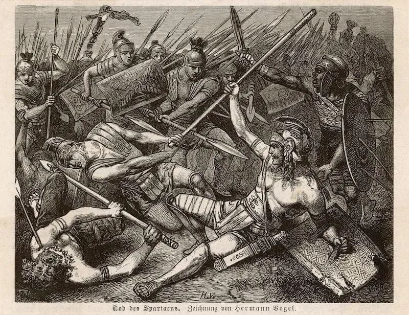 The Death of Spartacus by Hermann Vogel