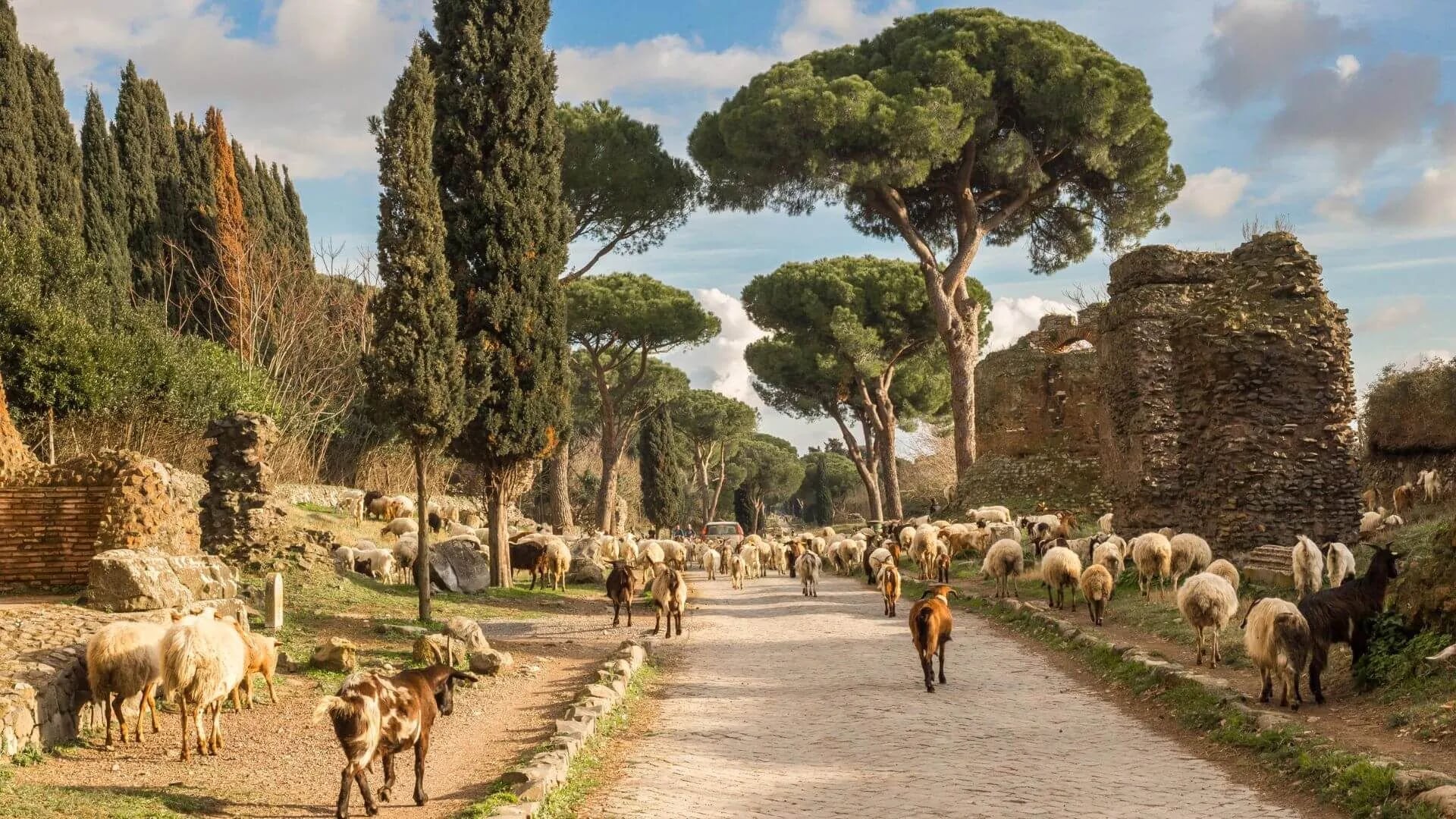 Modern-Traffic-on-the-Via-Appia-Antica