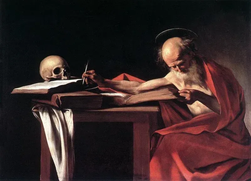 Caravaggio Saint Jerome masterpiece painting in Borghese Gallery showcasing baroque art and Renaissance culture during Carpe Diem Tours Rome museum experience