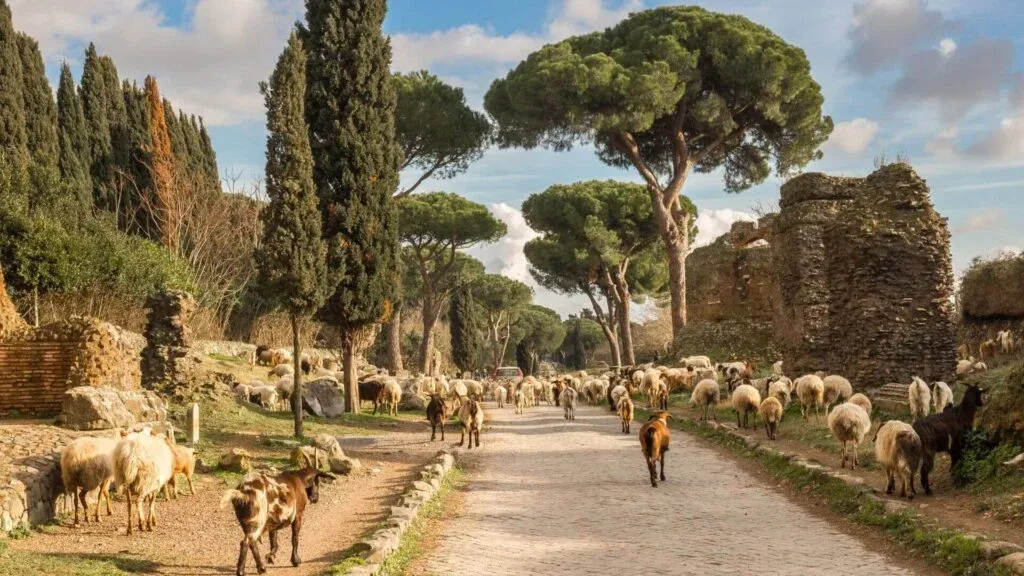 Modern-Traffic-on-the-Via-Appia-Antica-1