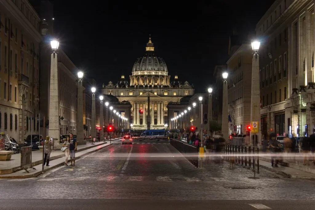 St Peter’s by night