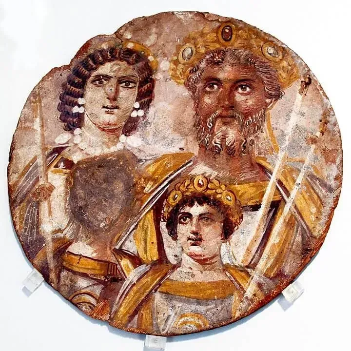 Ancient Roman family portrait of Emperor Septimius Severus with erased figure of Geta showcasing damnatio memoriae and imperial dynasty history featured in Carpe Diem Tours Rome historical exploration and Capitoline Museums educational experiences