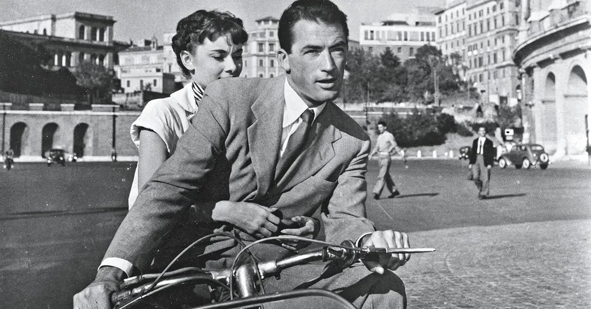 Audrey Hepburn and Gregory Peck in Roman Holiday