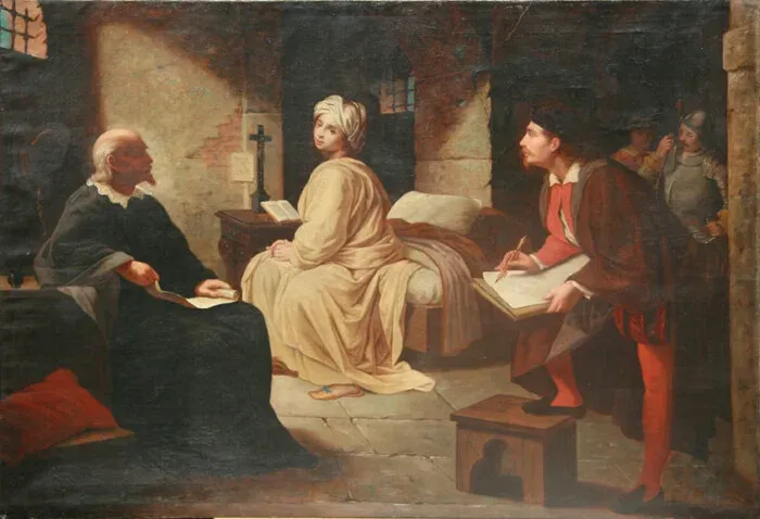 Beatrice Cenci in prison by the artist Achille Leonardi (nineteenth century)