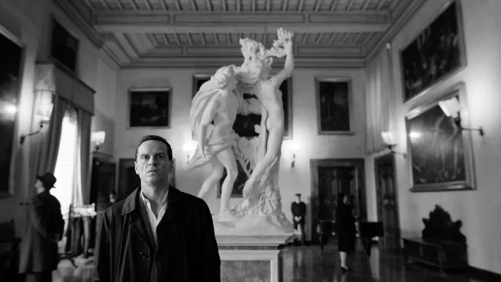 Sculpture exhibit inside the Borghese Gallery in Rome