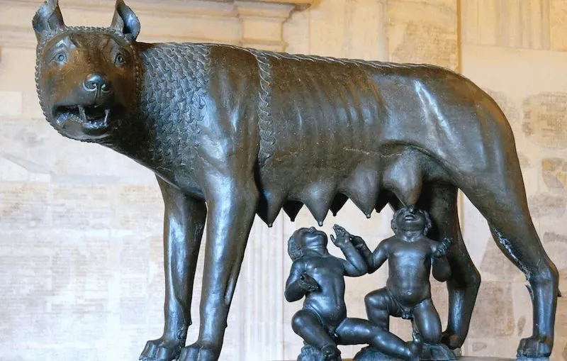 Capitoline She-Wolf bronze sculpture symbol of Rome Romulus Remus founding myth Capitoline Museums