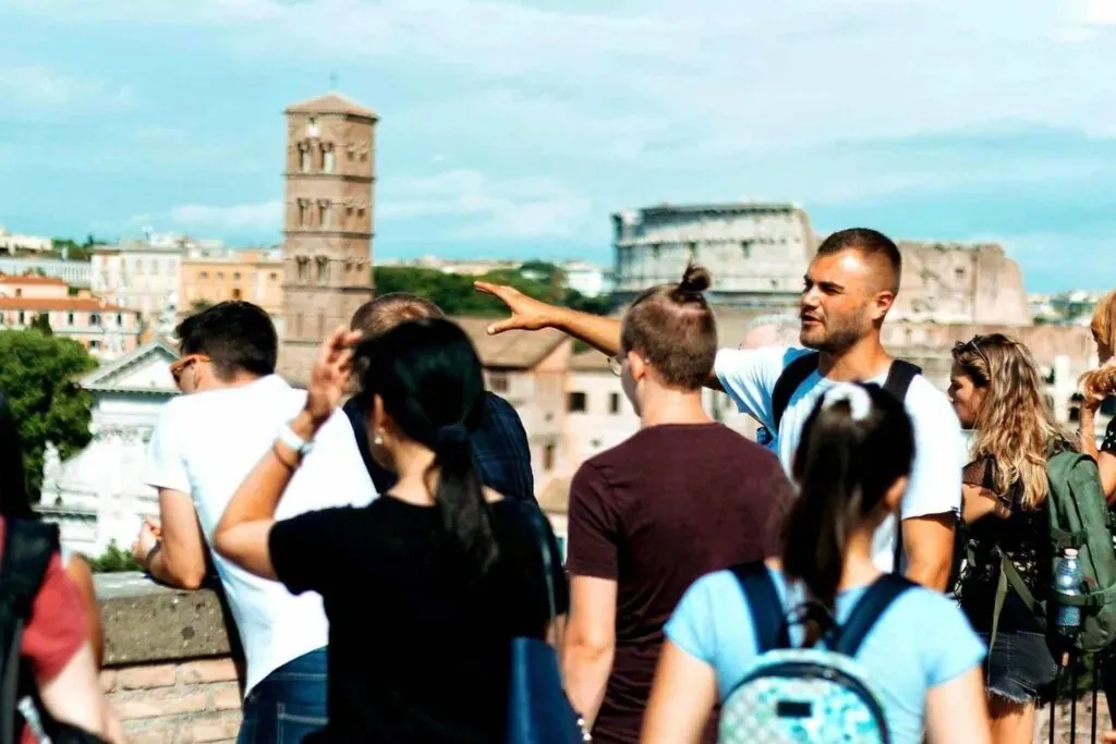 Carpe-Diem-co-founder-Russ-giving-a-tour-of-the-Palatine-Hill