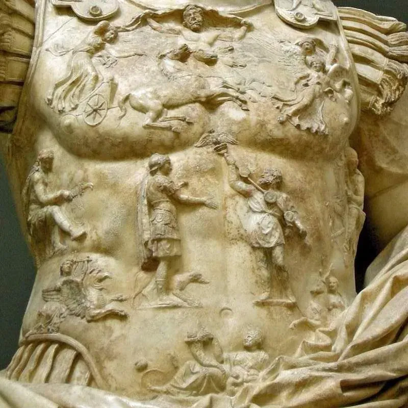 Closeup-of-the-Breastplate-on-the-Prima-Porta-Statue-of-Augustus