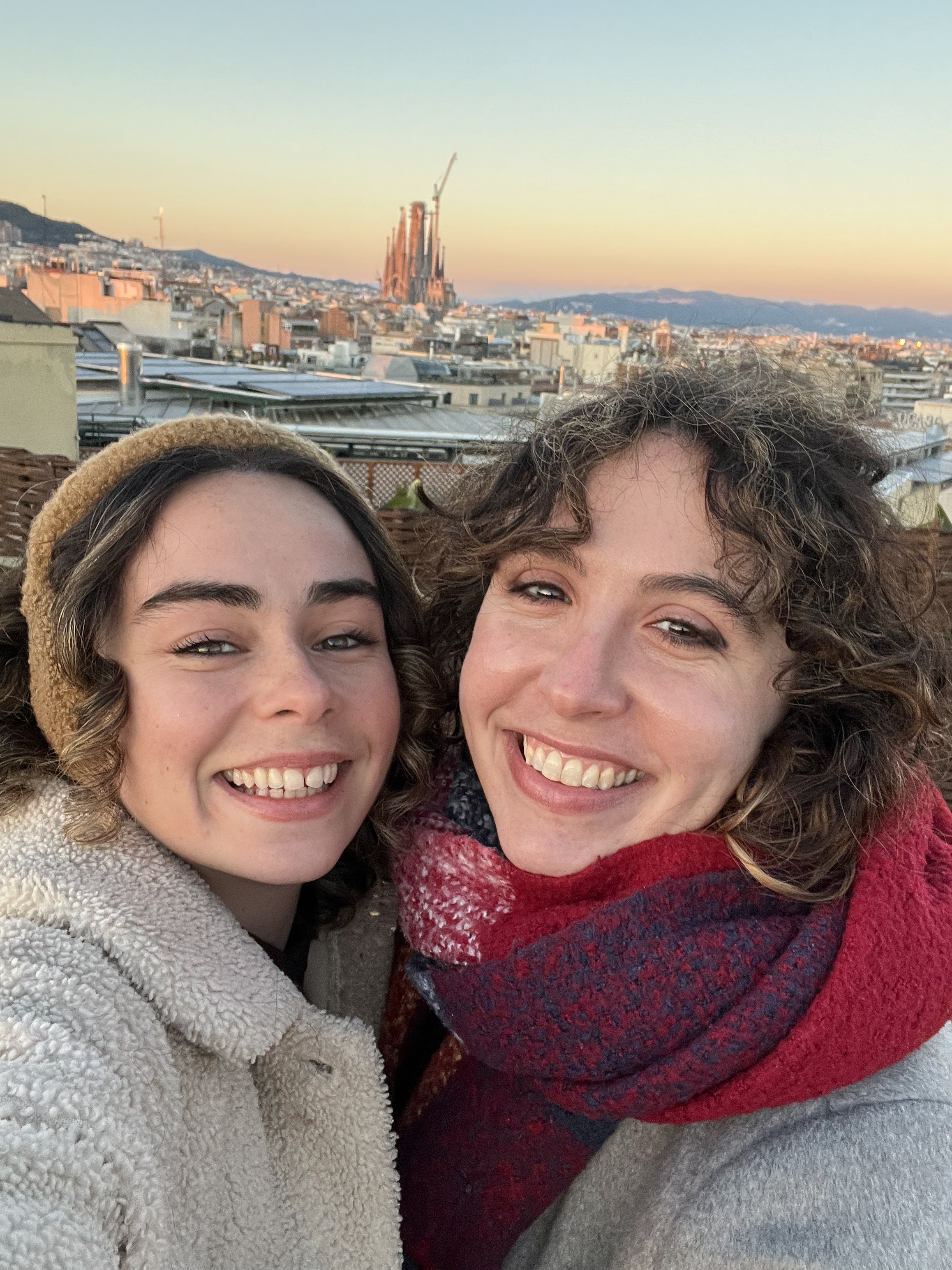 A couple in Barcelona on top of the solarium at Princess Diana Rooftop in Palacio Hotel