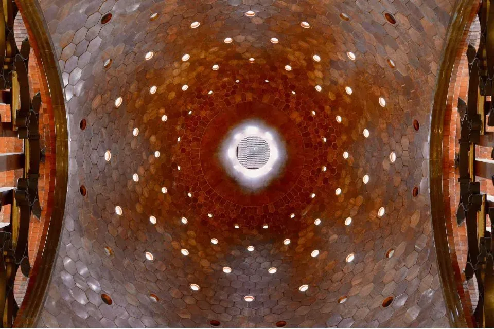 Dome of Gaudi’s Palau Guell in Barcelona