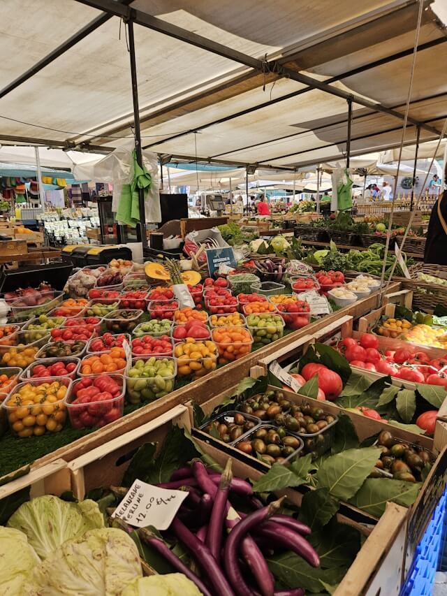 Local produce at Campo de' Fiori farmers' market