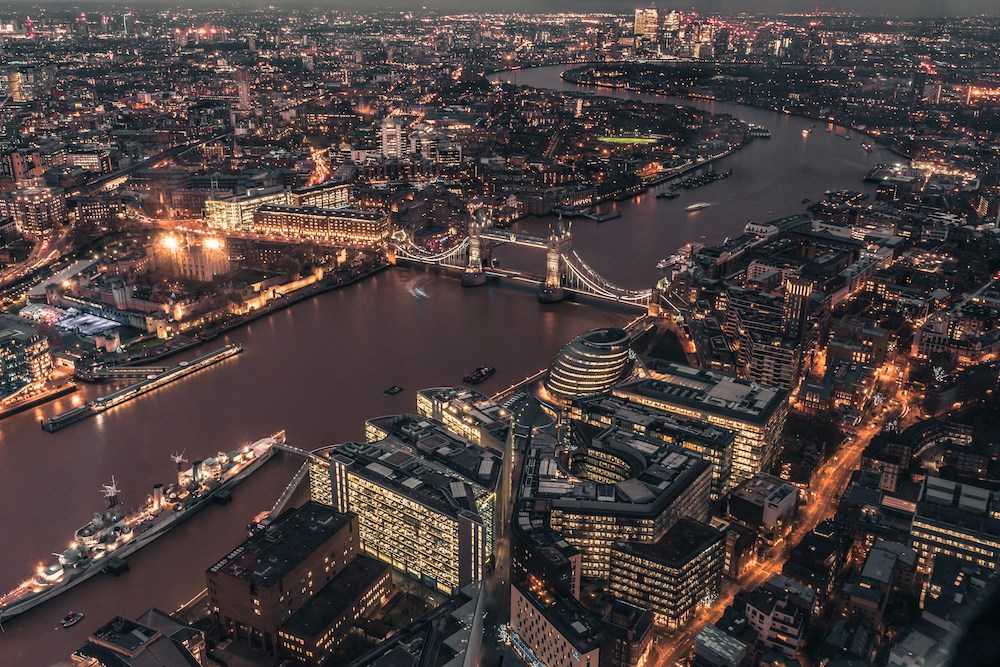 View of London from above