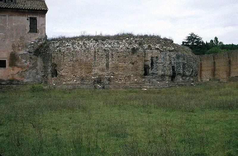 Ruins of the Mausoleum of Romulus on the Appian Way, Rome