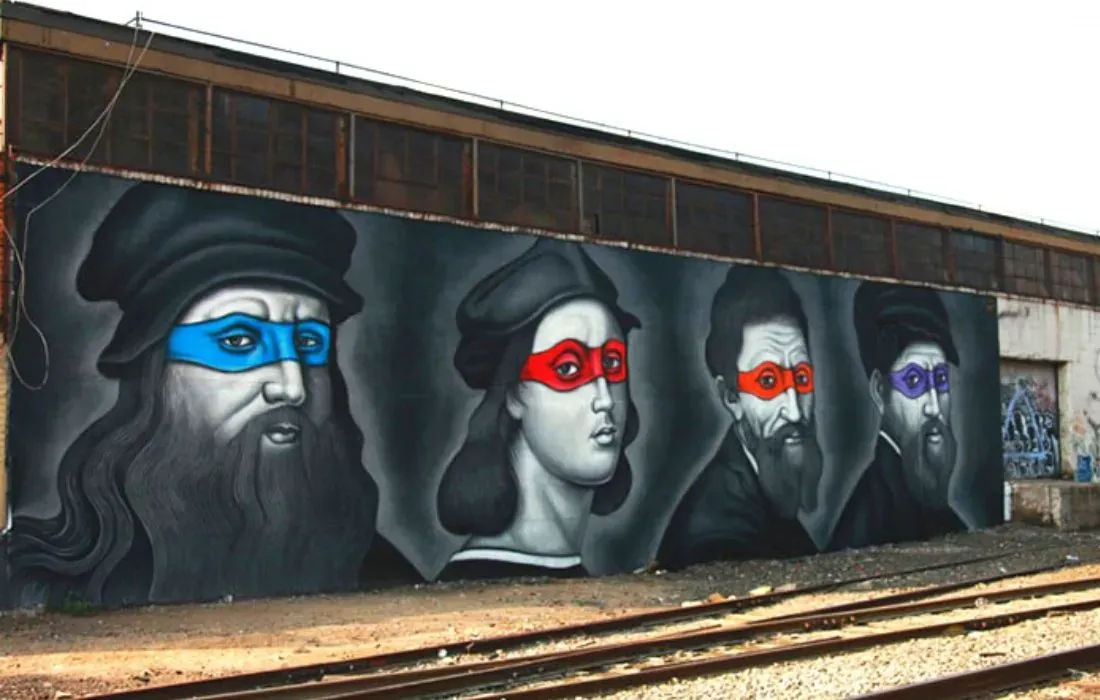 Street-art-in-Brooklyn-showing-the-artists-behind-the-Ninja-Turtles