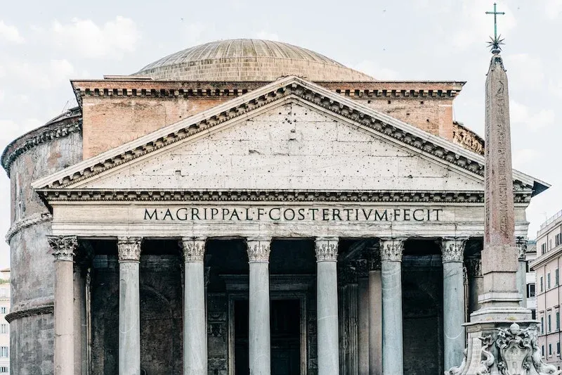 View of Rome’s Pantheon from Piazza del Pantheon