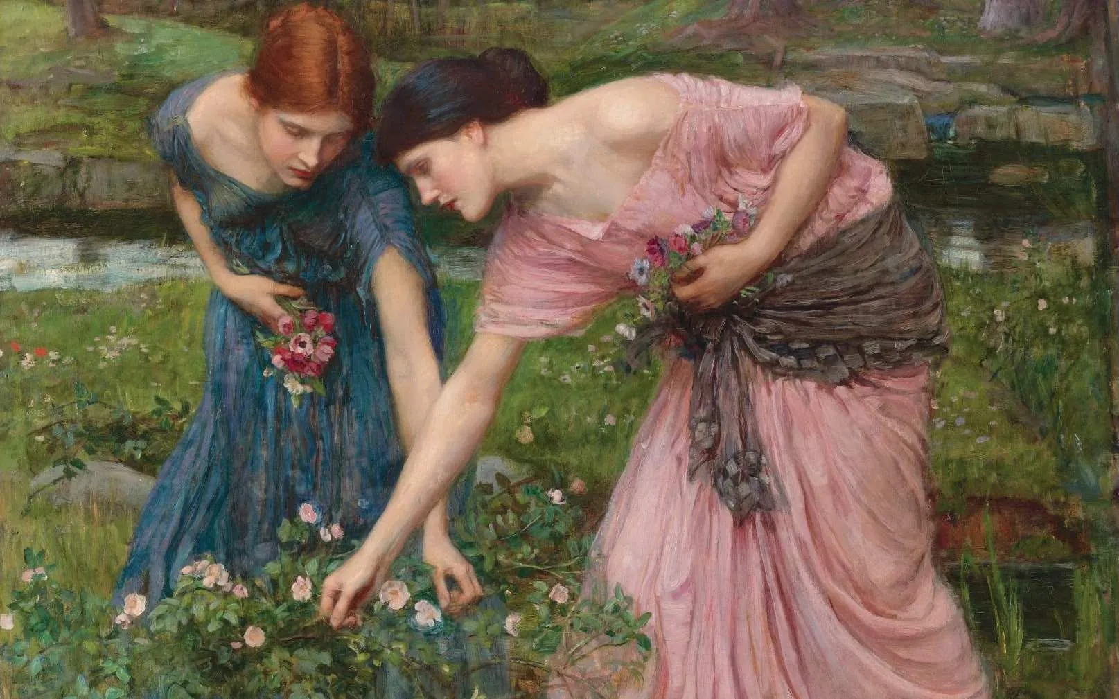 The-modern-meaning-of-Carpe-Diem-Gather-Ye-Rosebuds-While-Ye-May-by-John-William-Waterhouse-1909
