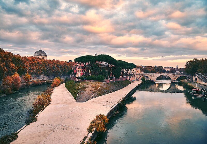 Tiber Island (Isola Tiberina) in Rome