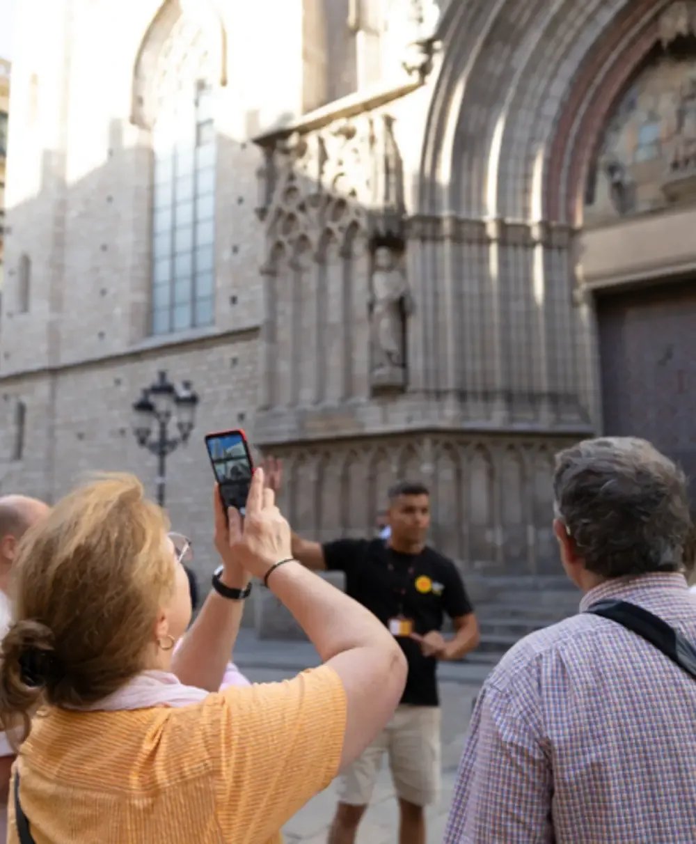 Medieval cobbled streets explored on Barcelona walking tour