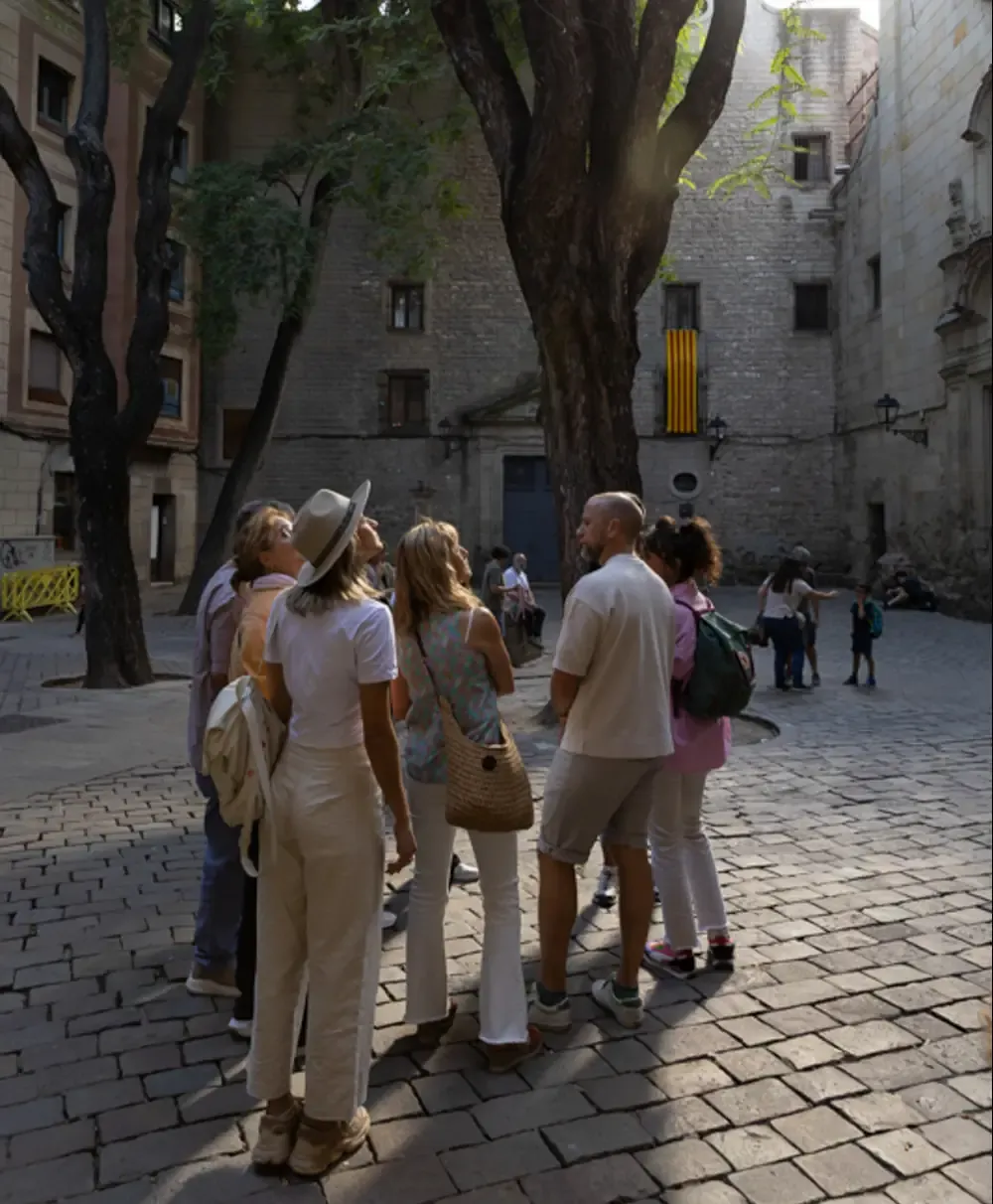 Roman ruins of ancient Barcino on Barcelona walking tour