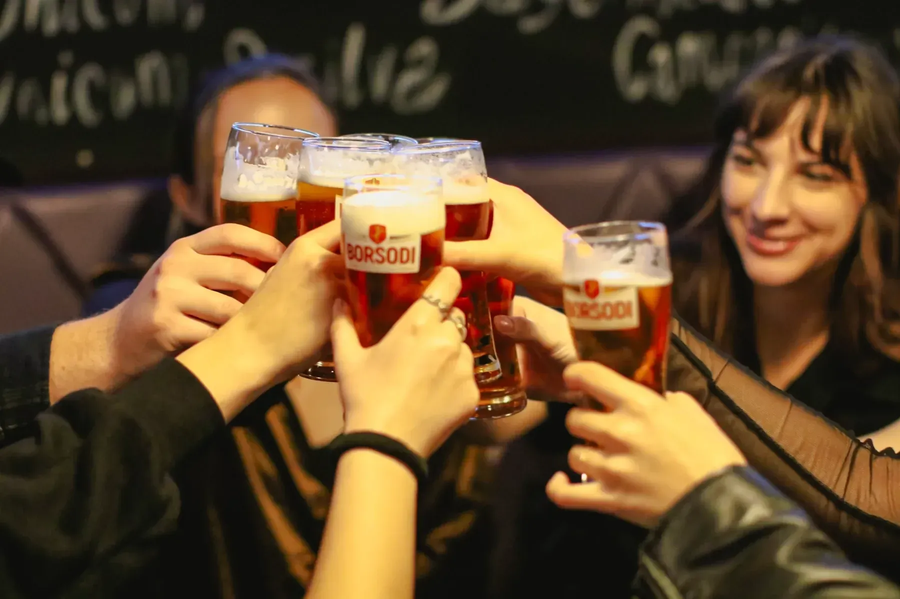 Intimate bar experience with group tasting Hungarian beverages on Private Budapest Tipsy Tour