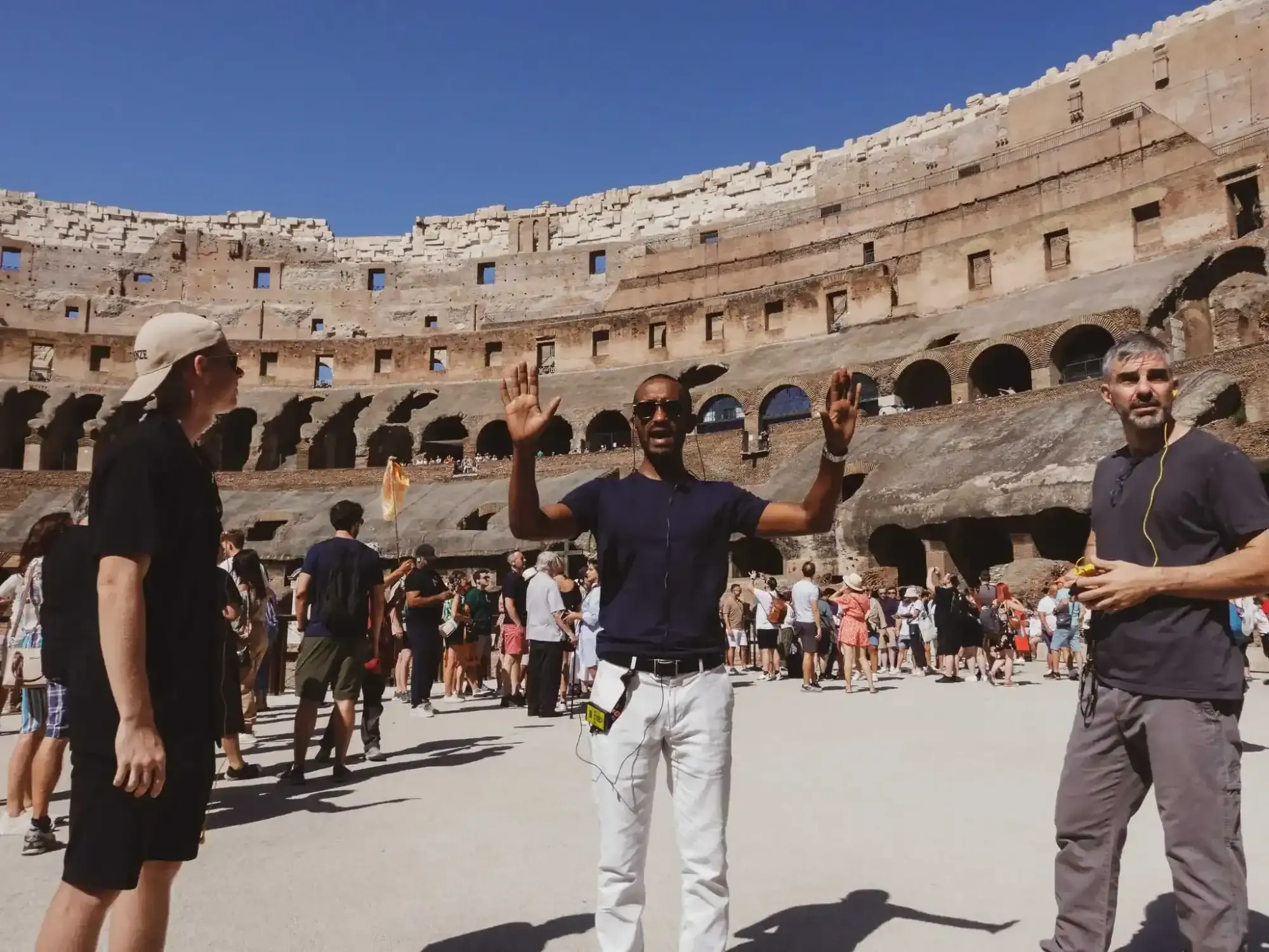 Complete Colosseum arena tour experience including Palatine Hill and Roman Forum