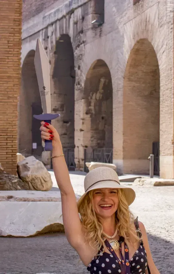 Small group enjoying fast-track entry experience at the Colosseum