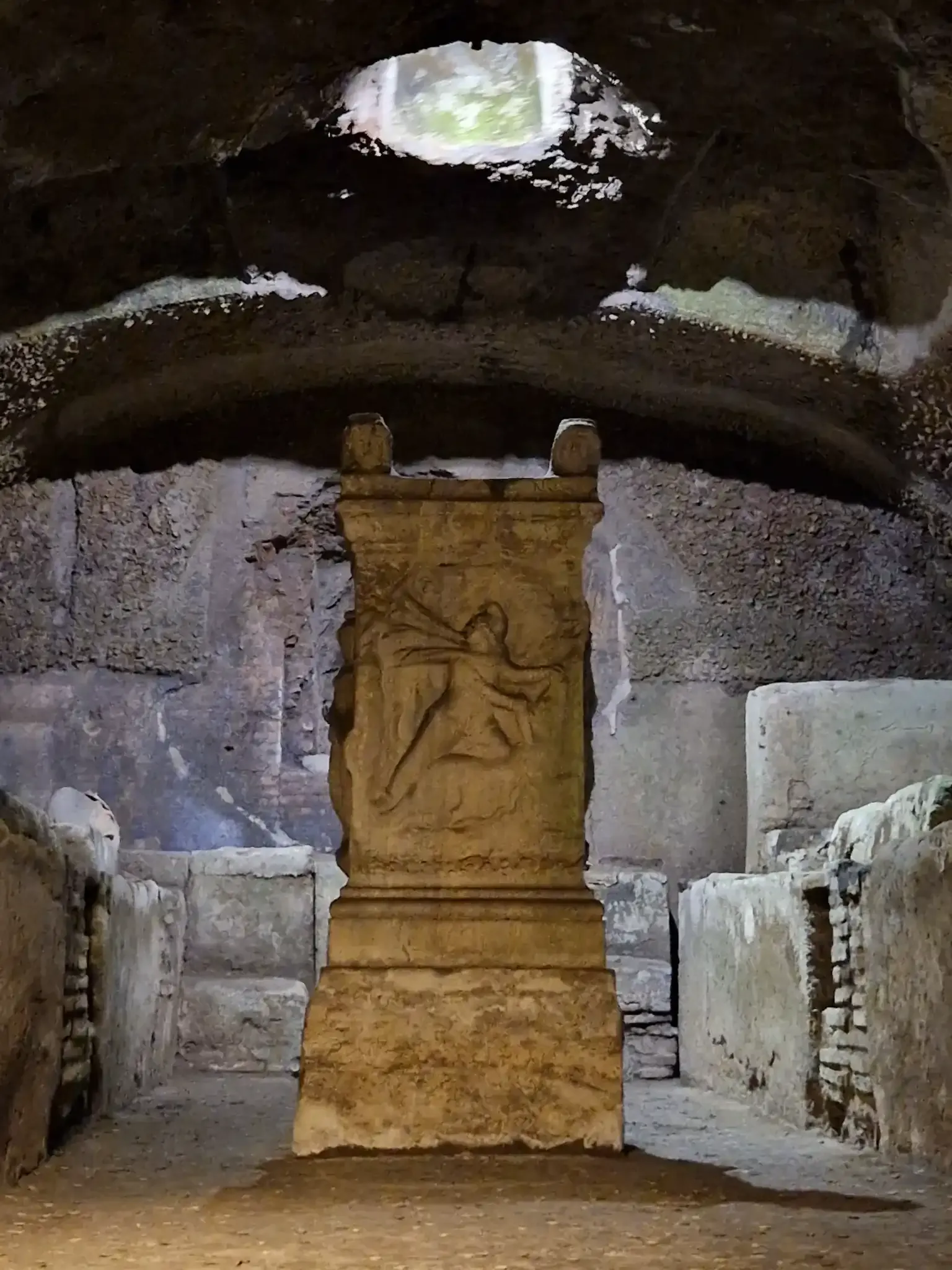 Intricate bone crypt decorated with bones of nearly 4000 monks at Capuchin Ossuary in Rome