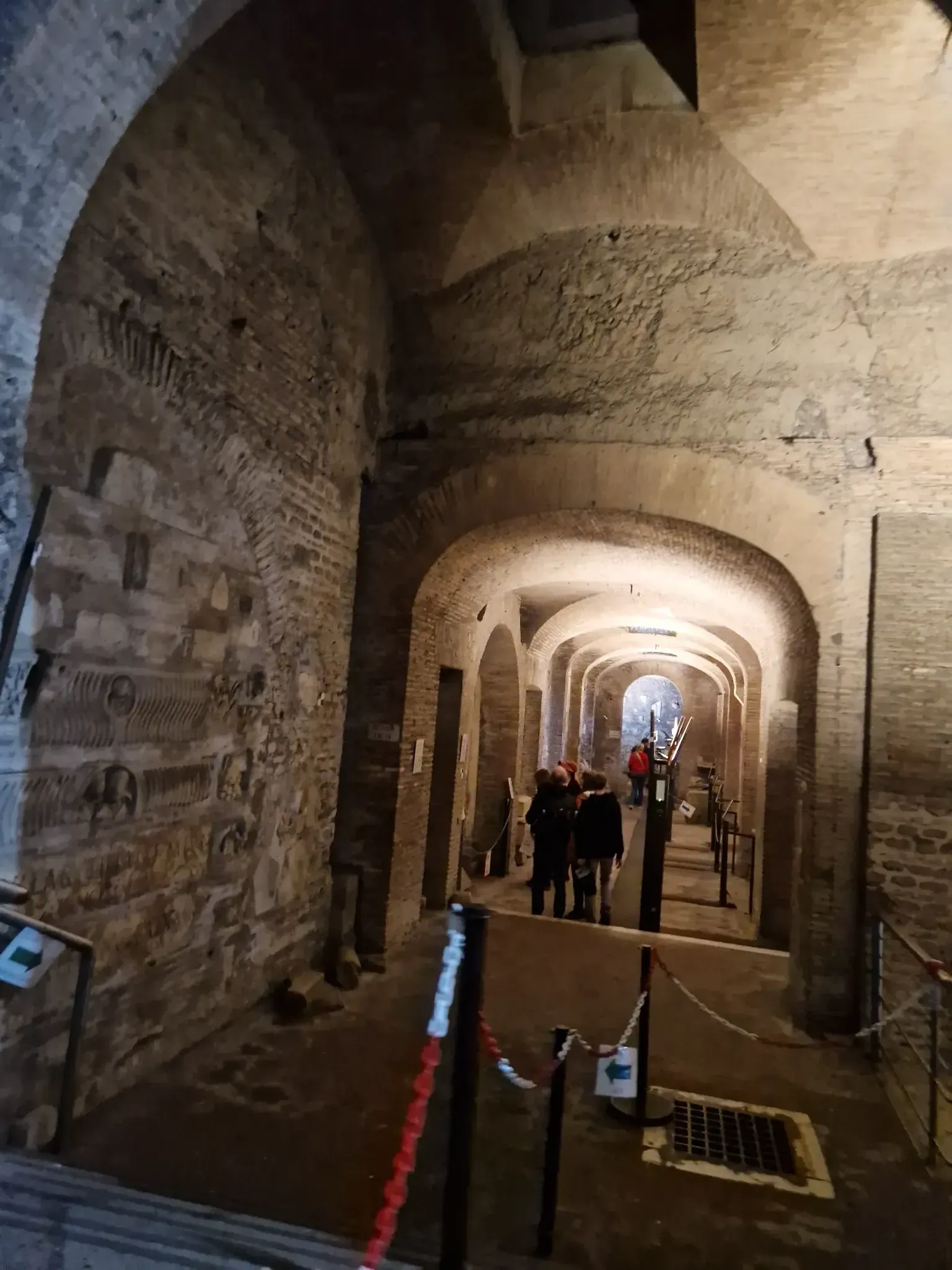 Caravaggio masterpiece in Capuchin Bone Crypts chapel during Hidden Rome tour