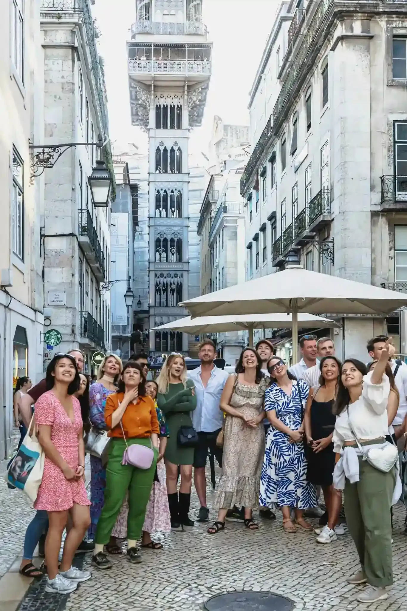 City views from Elevador de Santa Justa on Lisbon walking tour