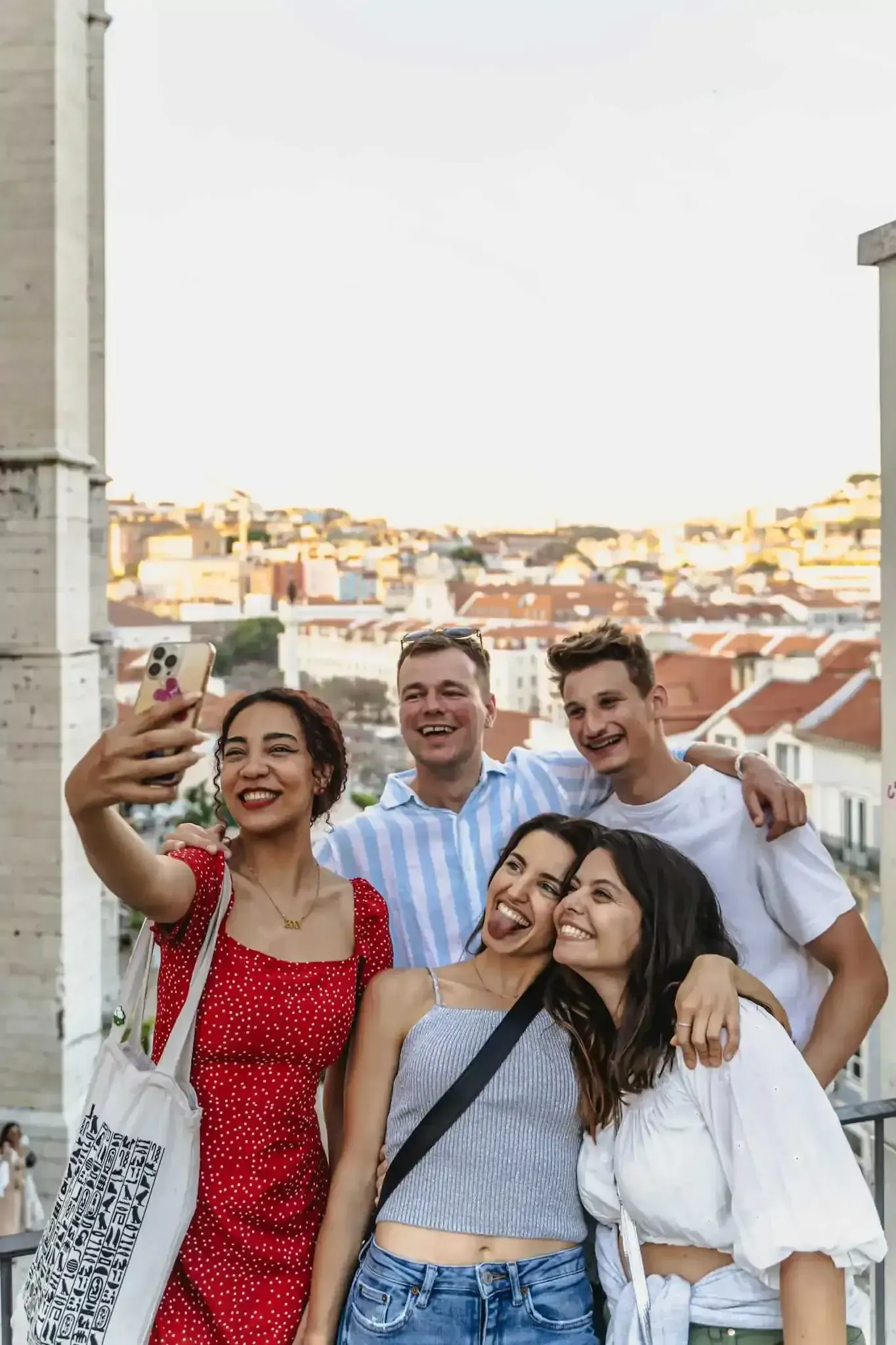 Elevador de Santa Justa free viewpoint on Lisbon walking tour